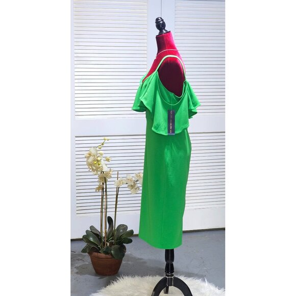Rachel Rachel Roy Women's Green Marcella Drapey  Sheath Dress Size XL 2441 - Picture 5 of 16
